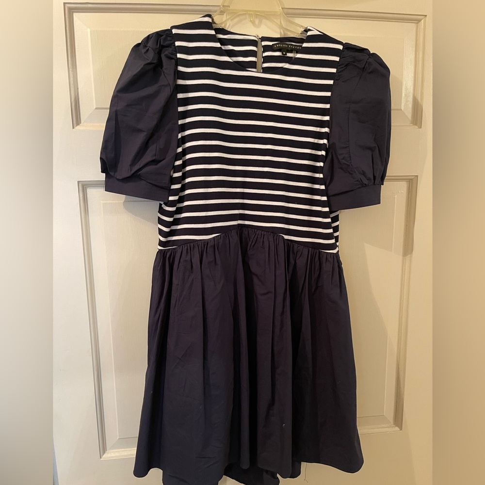 English Factory navy dress. Medium.